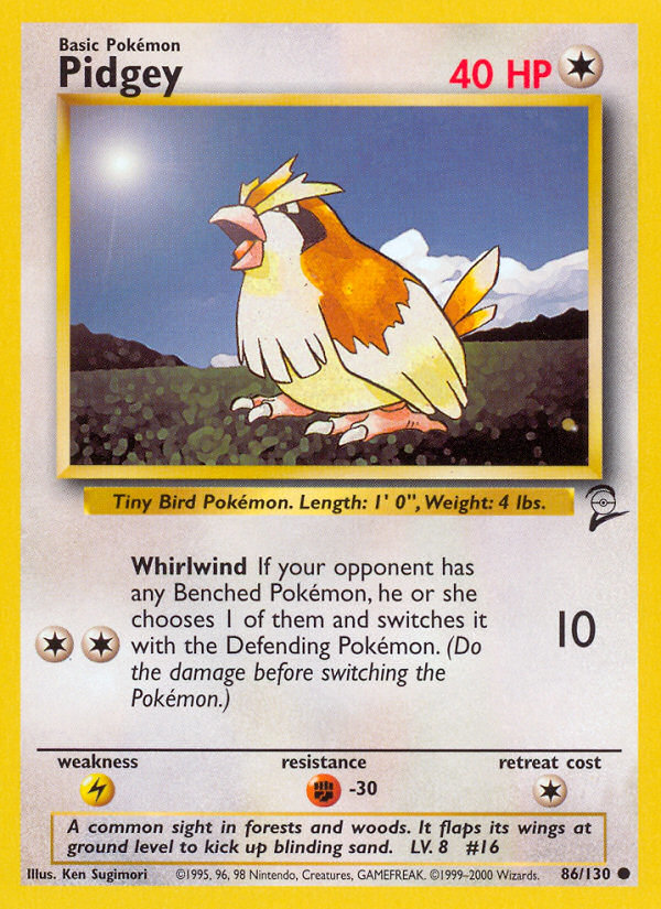 Pidgey (86/130) [Base Set 2] | I Want That Stuff Brandon