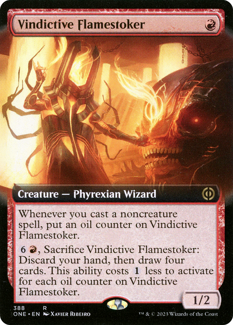 Vindictive Flamestoker (Extended Art) [Phyrexia: All Will Be One] | I Want That Stuff Brandon