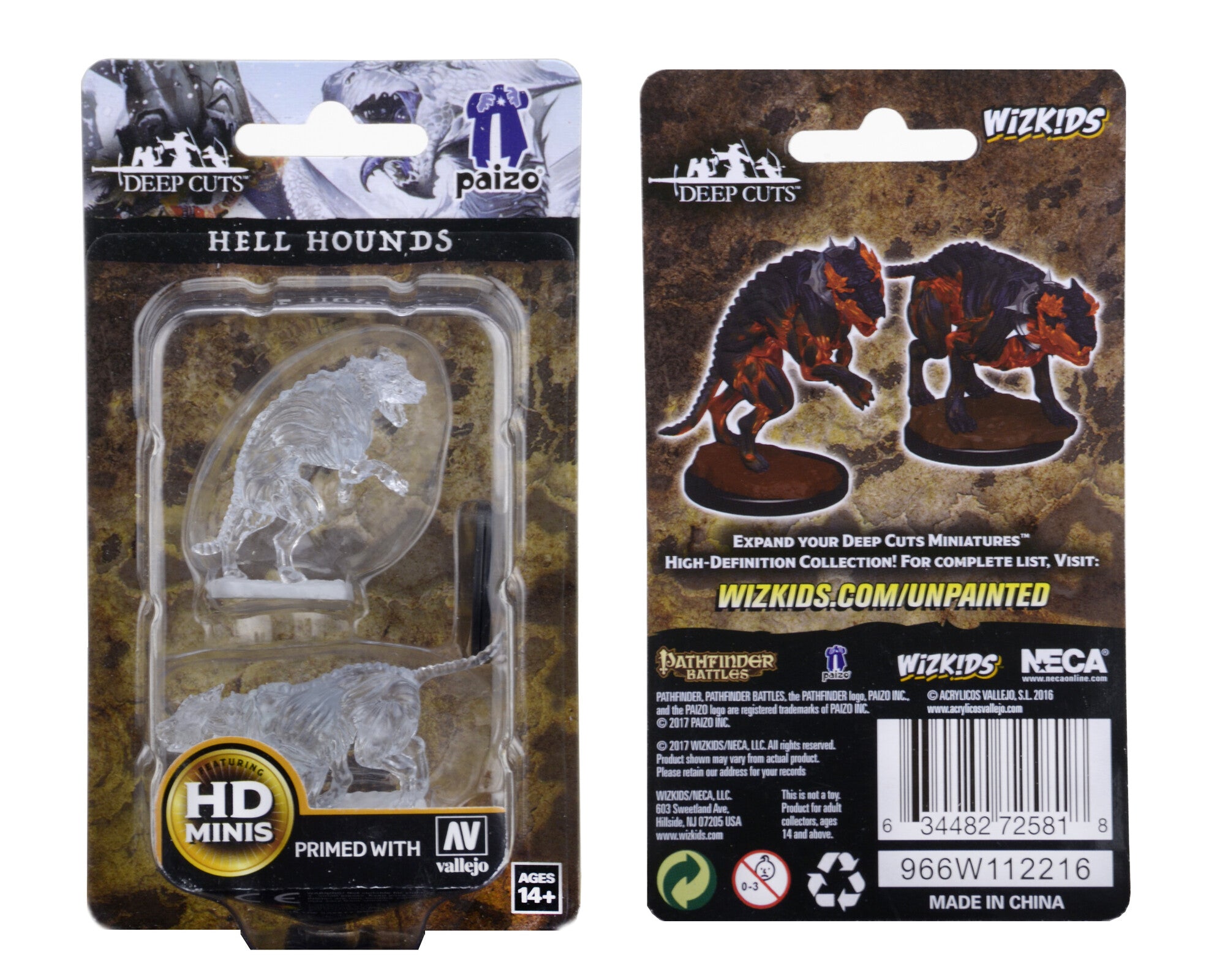 Pathfinder Battles Deep Cuts Unpainted Miniatures: Hell Hounds | I Want That Stuff Brandon