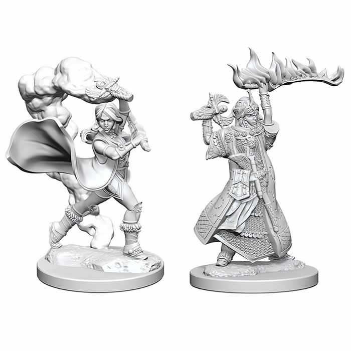 Pathfinder Battles Deep Cuts Unpainted Miniatures: Female Human Cleric | I Want That Stuff Brandon