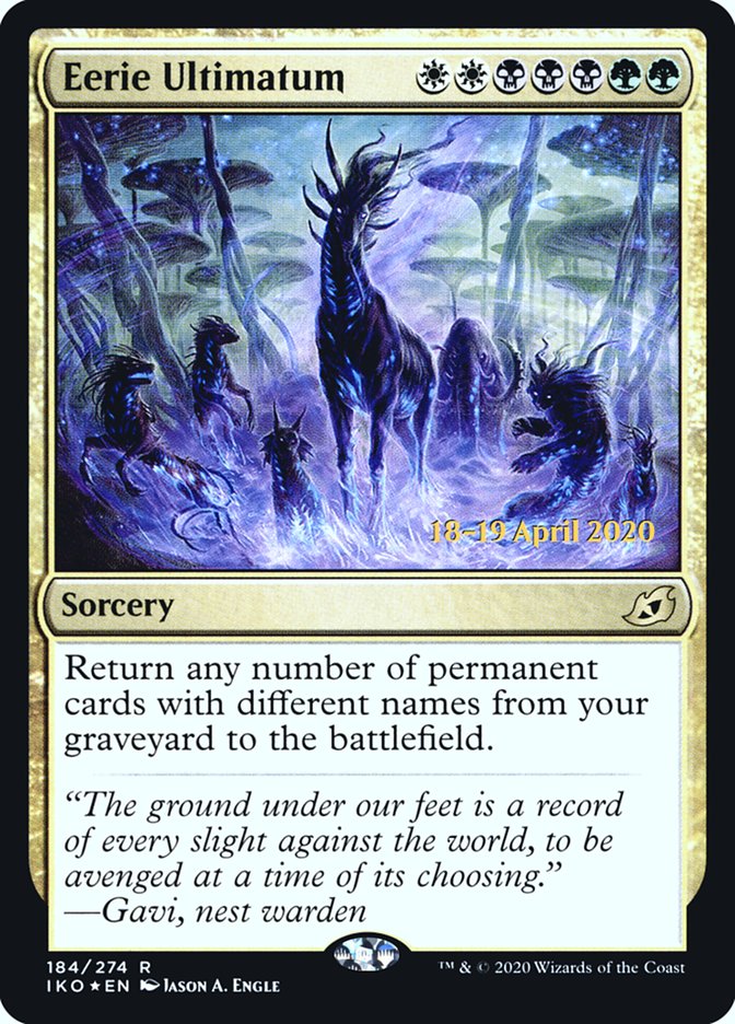 Eerie Ultimatum [Ikoria: Lair of Behemoths Prerelease Promos] | I Want That Stuff Brandon