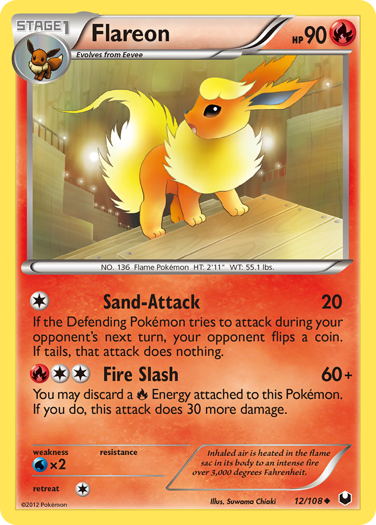 Flareon (12/108) [Black & White: Dark Explorers] | I Want That Stuff Brandon