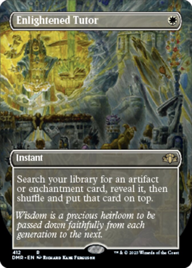 Enlightened Tutor (Borderless Alternate Art) [Dominaria Remastered] | I Want That Stuff Brandon