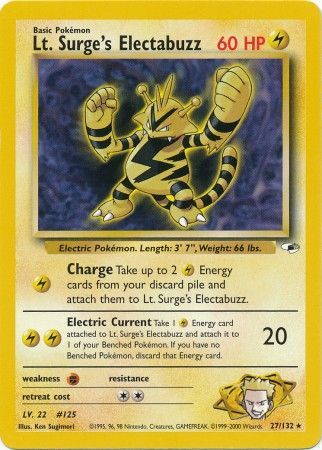 Lt. Surge's Electabuzz (27/132) [Gym Heroes Unlimited] | I Want That Stuff Brandon