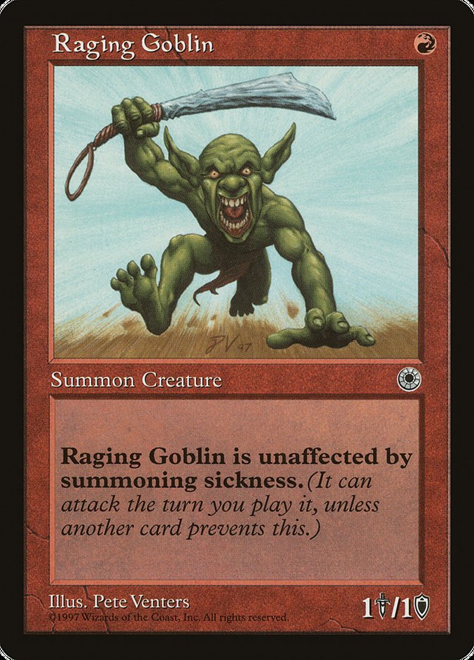 Raging Goblin (No Flavor Text) [Portal] | I Want That Stuff Brandon