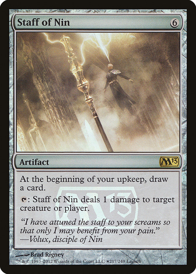 Staff of Nin [Magic 2013 Prerelease Promos] | I Want That Stuff Brandon