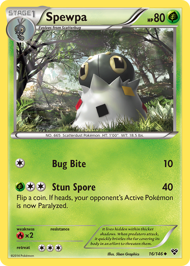 Spewpa (16/146) [XY: Base Set] | I Want That Stuff Brandon