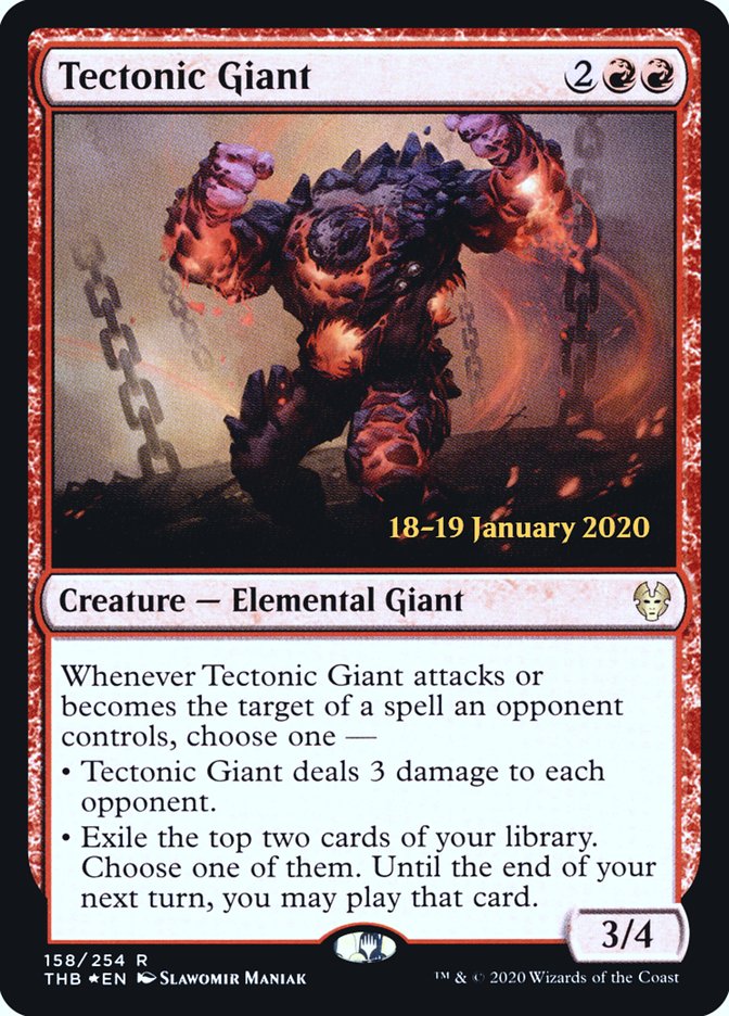 Tectonic Giant [Theros Beyond Death Prerelease Promos] | I Want That Stuff Brandon