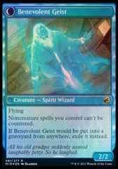 Malevolent Hermit // Benevolent Geist [Innistrad: Midnight Hunt Prerelease Promos] | I Want That Stuff Brandon