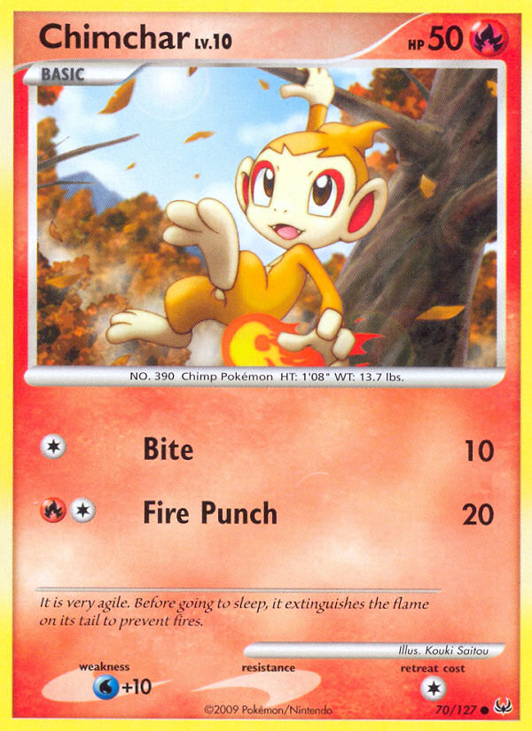 Chimchar (70/127) [Platinum: Base Set] | I Want That Stuff Brandon