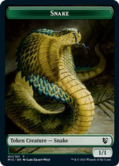 Spirit // Snake Double-Sided Token [Innistrad: Midnight Hunt Commander Tokens] | I Want That Stuff Brandon