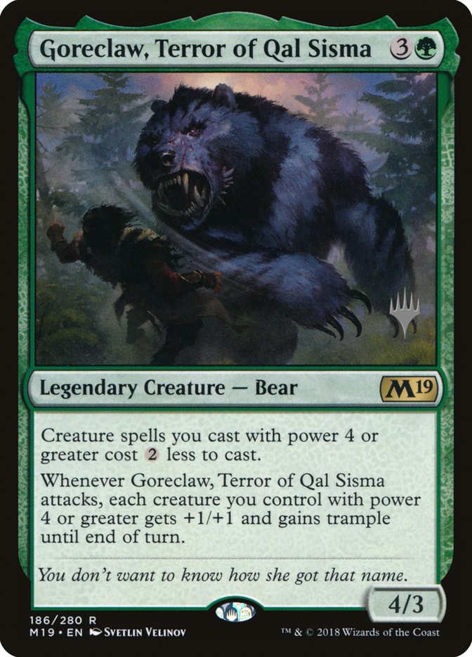 Goreclaw, Terror of Qal Sisma (Promo Pack) [Core Set 2019 Promos] | I Want That Stuff Brandon