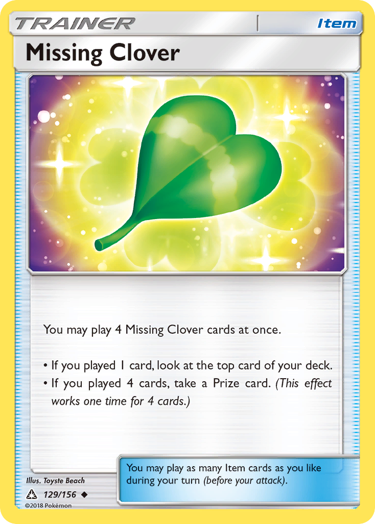 Missing Clover (129/156) [Sun & Moon: Ultra Prism] | I Want That Stuff Brandon