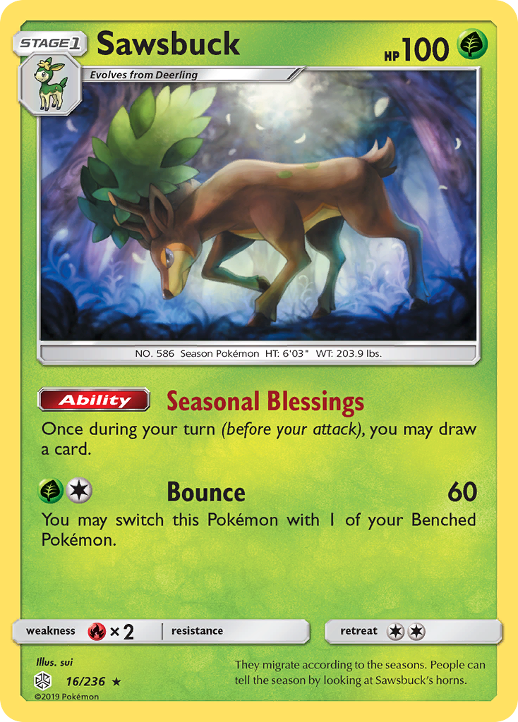 Sawsbuck (16/236) [Sun & Moon: Cosmic Eclipse] | I Want That Stuff Brandon