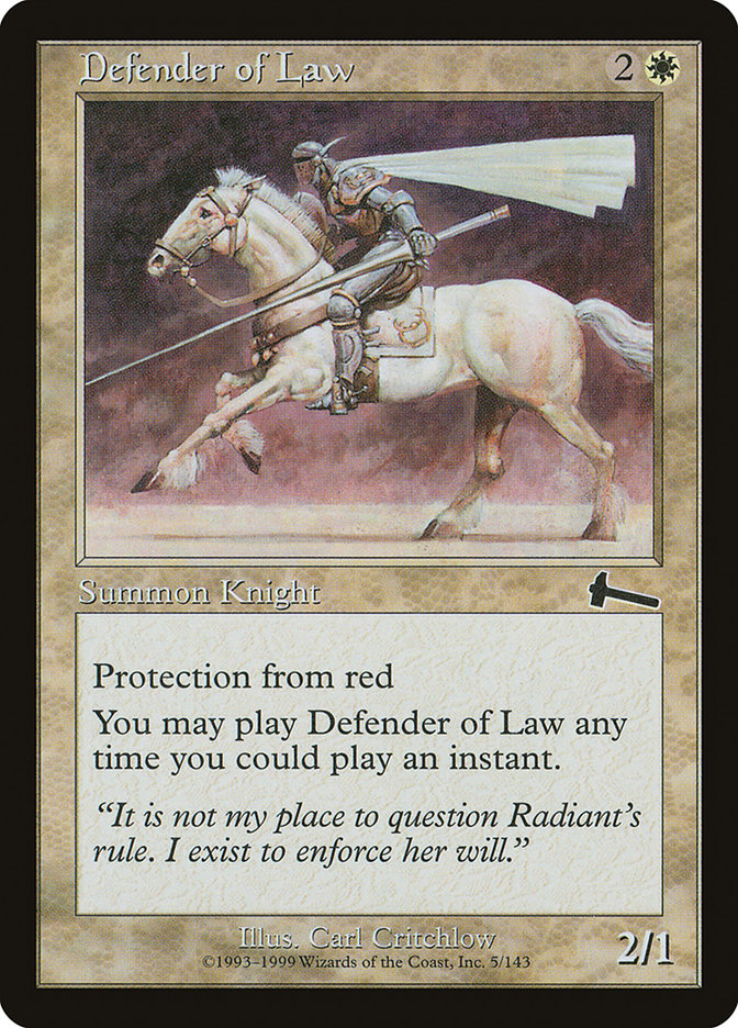 Defender of Law [Urza's Legacy] | I Want That Stuff Brandon