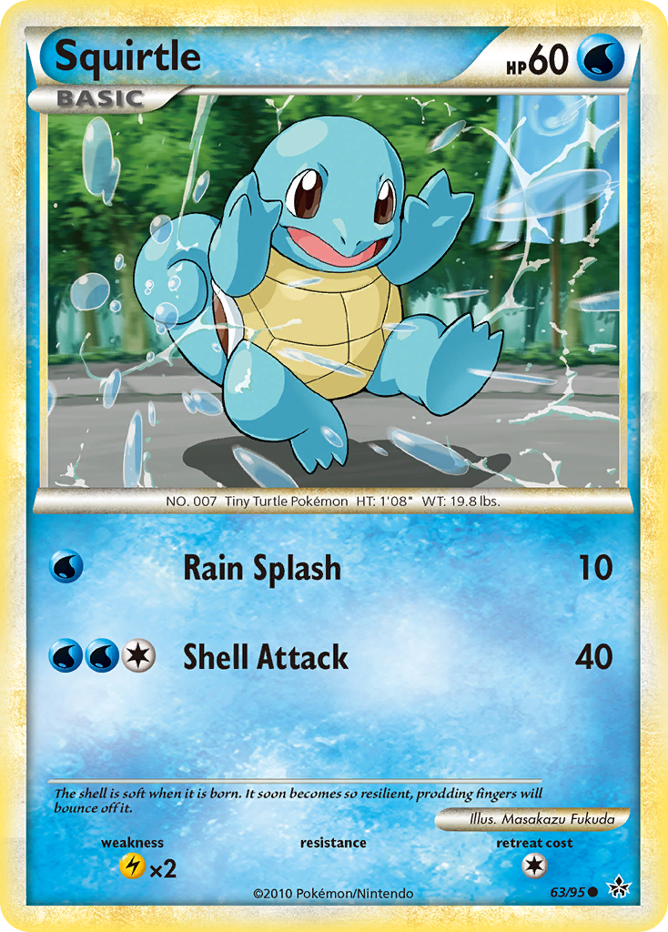 Squirtle (63/95) [HeartGold & SoulSilver: Unleashed] | I Want That Stuff Brandon