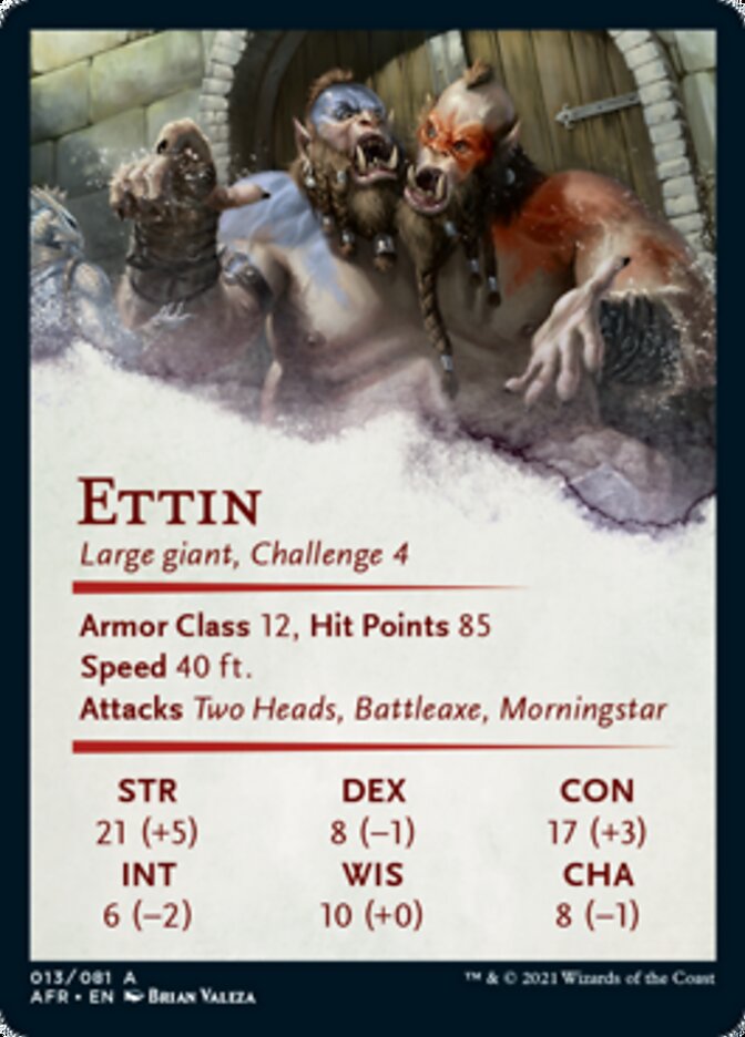 Ettin Art Card [Dungeons & Dragons: Adventures in the Forgotten Realms Art Series] | I Want That Stuff Brandon