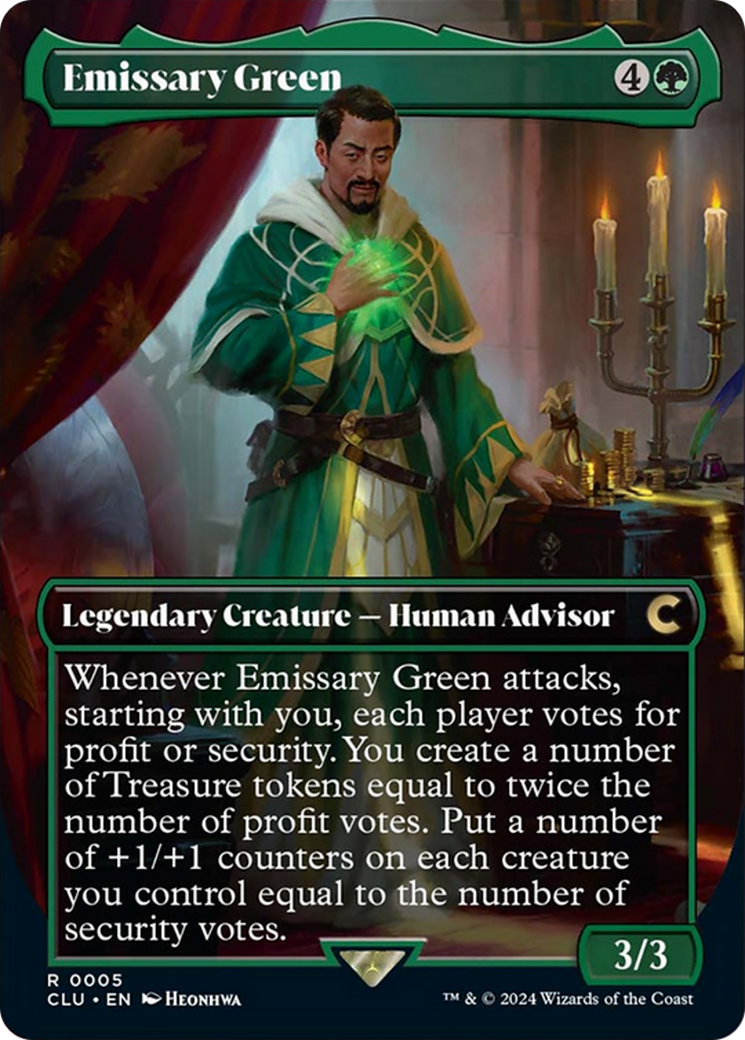 Emissary Green (Borderless) [Ravnica: Clue Edition] | I Want That Stuff Brandon