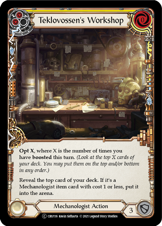 Teklovossen's Workshop (Yellow) (Rainbow Foil) [CRU116-RF] Unlimited Rainbow Foil | I Want That Stuff Brandon