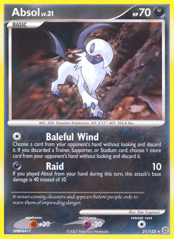 Absol (21/132) [Diamond & Pearl: Secret Wonders] | I Want That Stuff Brandon