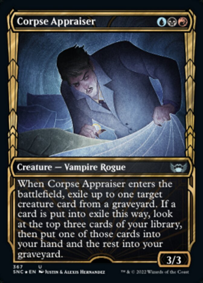 Corpse Appraiser (Showcase Golden Age Gilded Foil) [Streets of New Capenna] | I Want That Stuff Brandon
