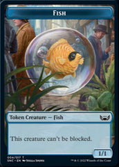 Fish // Rhino Warrior Double-Sided Token [Streets of New Capenna Tokens] | I Want That Stuff Brandon