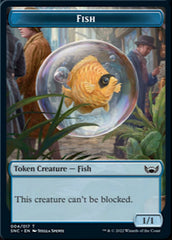 Clue // Fish Double-Sided Token [Streets of New Capenna Commander Tokens] | I Want That Stuff Brandon