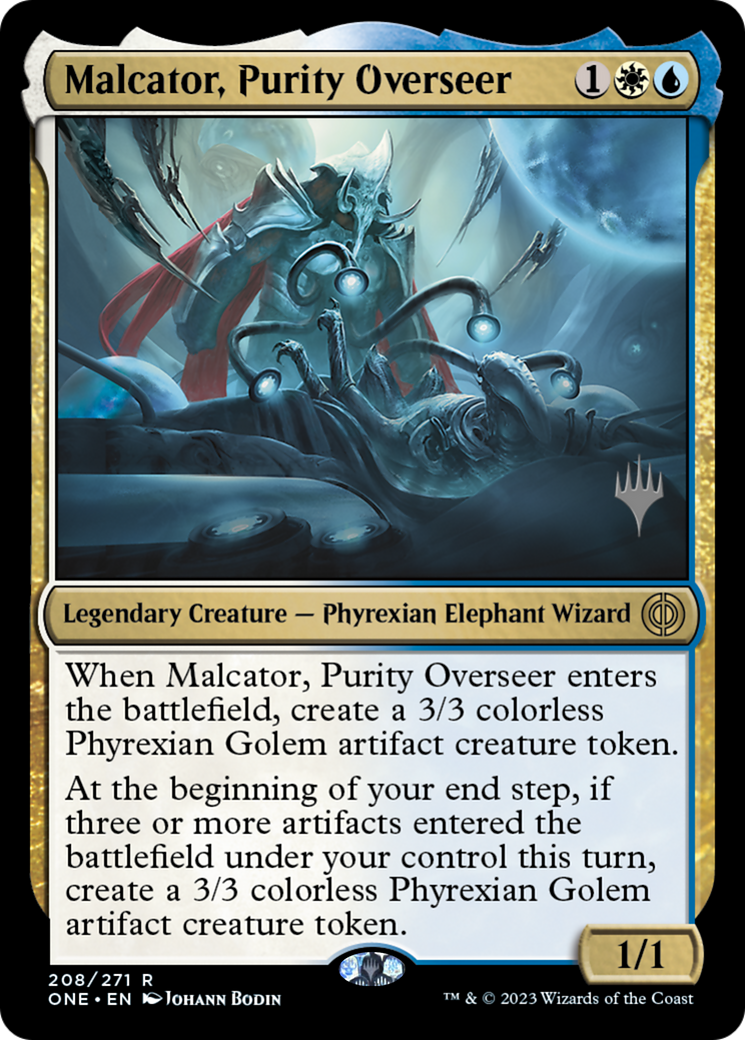 Malcator, Purity Overseer (Promo Pack) [Phyrexia: All Will Be One Promos] | I Want That Stuff Brandon