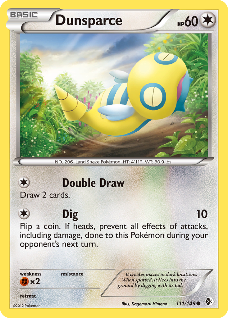 Dunsparce (111/149) [Black & White: Boundaries Crossed] | I Want That Stuff Brandon