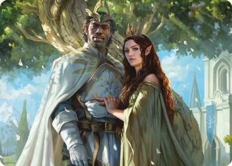 Aragorn and Arwen, Wed Art Card [The Lord of the Rings: Tales of Middle-earth Art Series] | I Want That Stuff Brandon