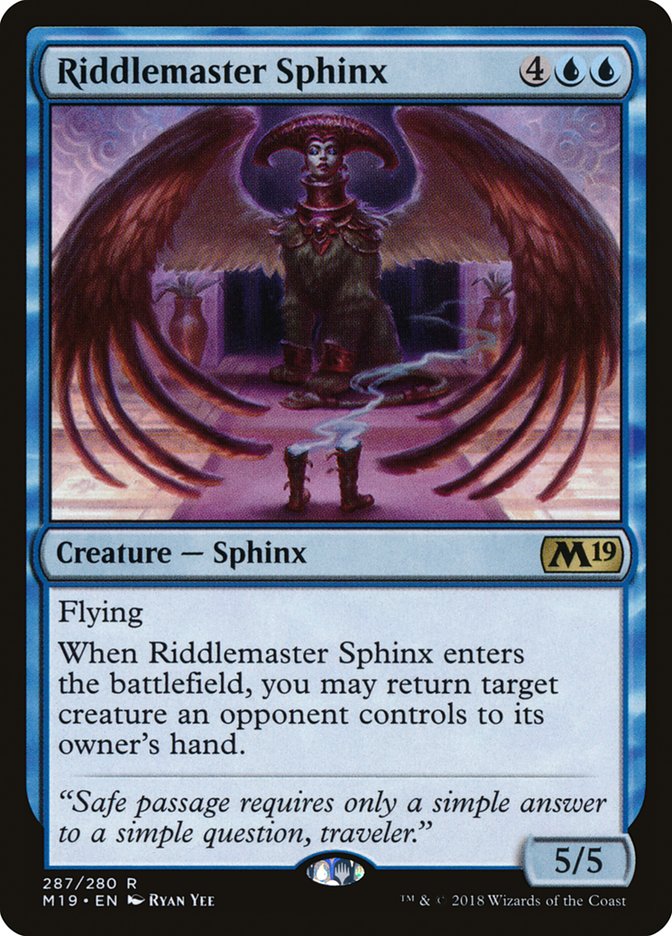 Riddlemaster Sphinx [Core Set 2019] | I Want That Stuff Brandon