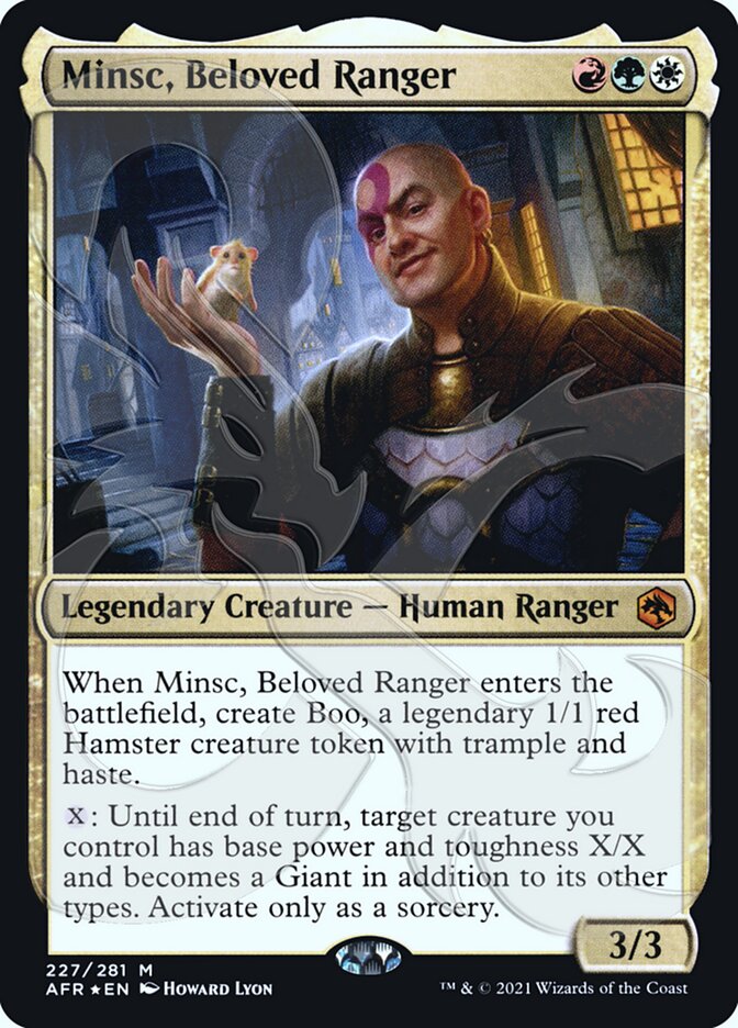 Minsc, Beloved Ranger (Ampersand Promo) [Dungeons & Dragons: Adventures in the Forgotten Realms Promos] | I Want That Stuff Brandon