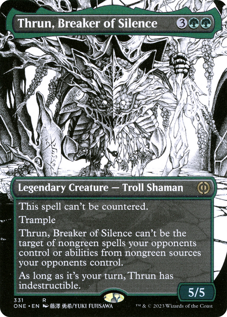 Thrun, Breaker of Silence (Borderless Manga) [Phyrexia: All Will Be One] | I Want That Stuff Brandon