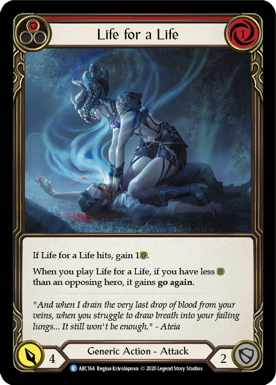 Life for a Life (Red) [ARC164] Unlimited Edition Rainbow Foil | I Want That Stuff Brandon