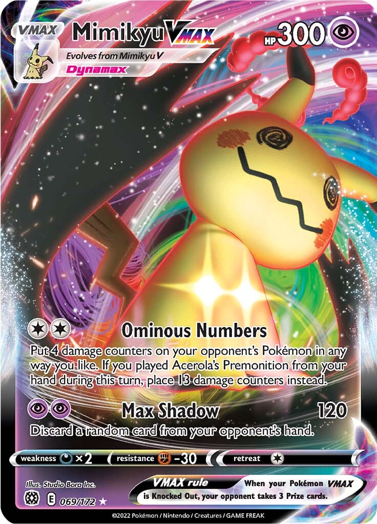 Mimikyu VMAX (069/172) [Sword & Shield: Brilliant Stars] | I Want That Stuff Brandon