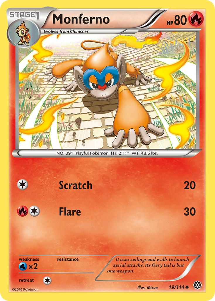 Monferno (19/114) [XY: Steam Siege] | I Want That Stuff Brandon