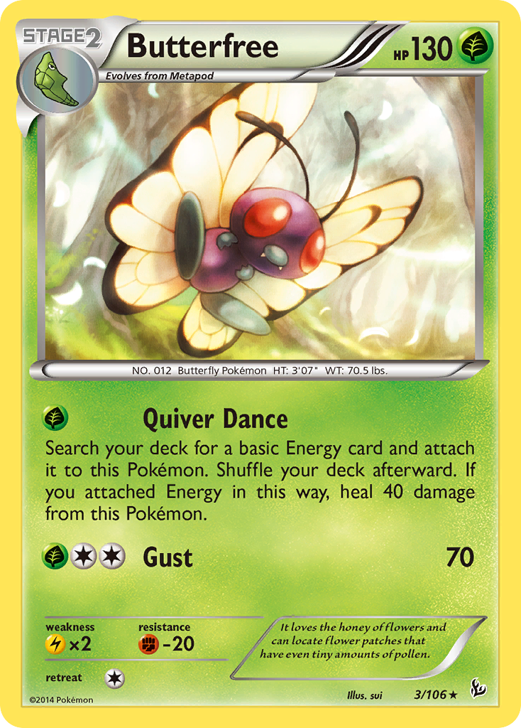 Butterfree (3/106) [XY: Flashfire] | I Want That Stuff Brandon