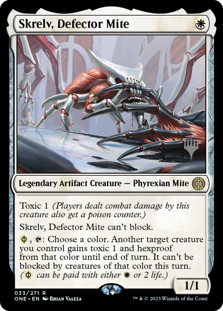 Skrelv, Defector Mite (Promo Pack) [Phyrexia: All Will Be One Promos] | I Want That Stuff Brandon