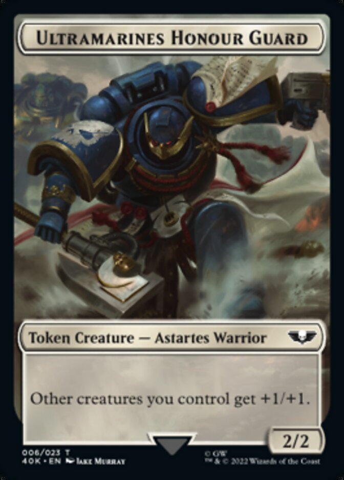 Soldier (003) // Ultramarines Honour Guard Double-Sided Token (Surge Foil) [Warhammer 40,000 Tokens] | I Want That Stuff Brandon