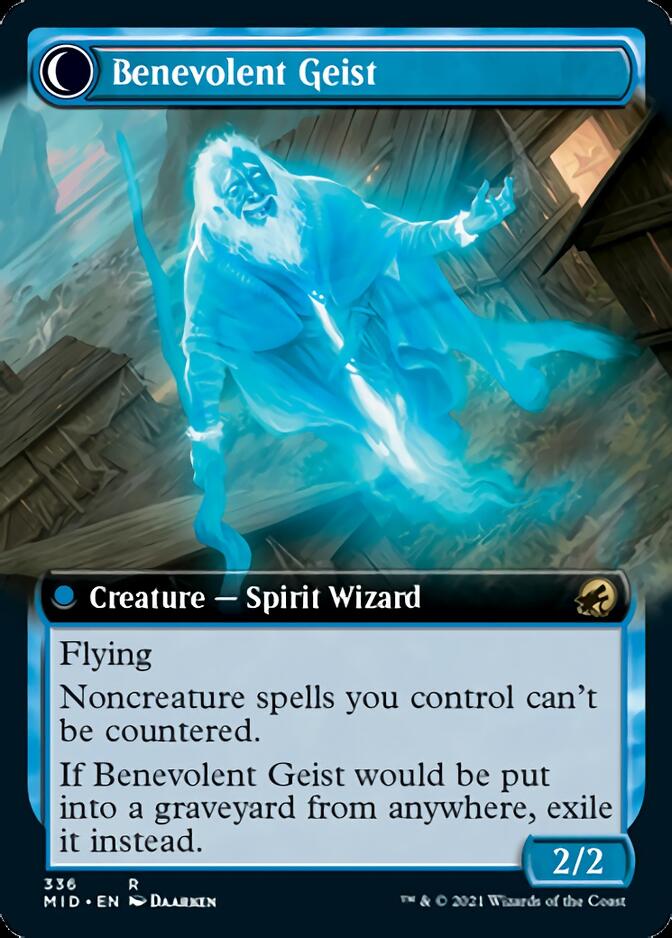 Malevolent Hermit // Benevolent Geist (Extended Art) [Innistrad: Midnight Hunt] | I Want That Stuff Brandon