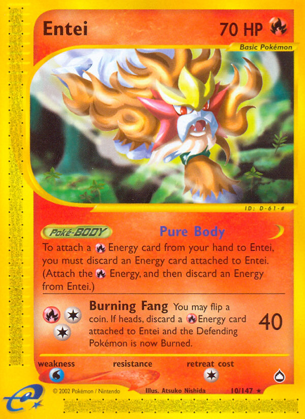 Entei (10/147) [Aquapolis] | I Want That Stuff Brandon