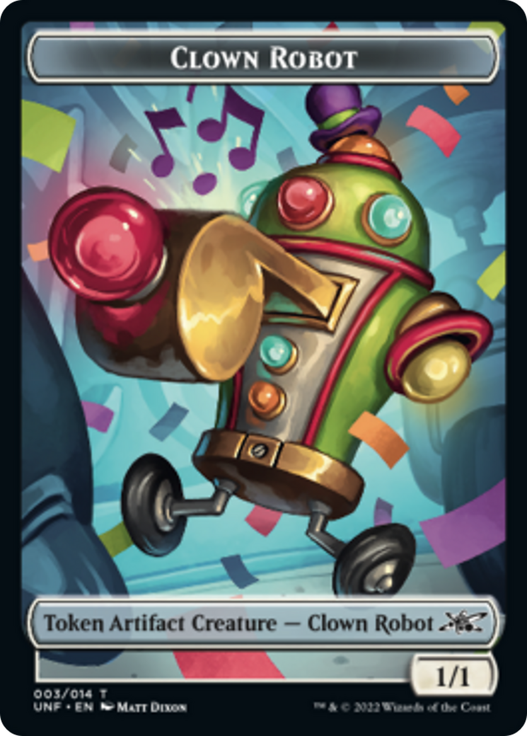 Clown Robot (003) // Treasure (013) Double-Sided Token [Unfinity Tokens] | I Want That Stuff Brandon