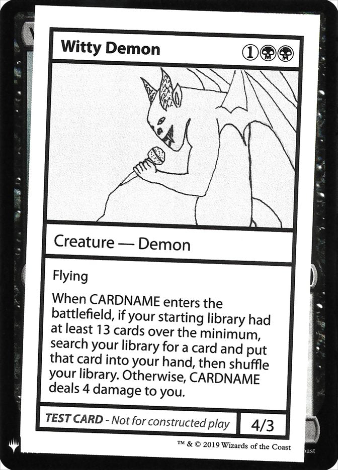 Witty Demon [Mystery Booster Playtest Cards] | I Want That Stuff Brandon