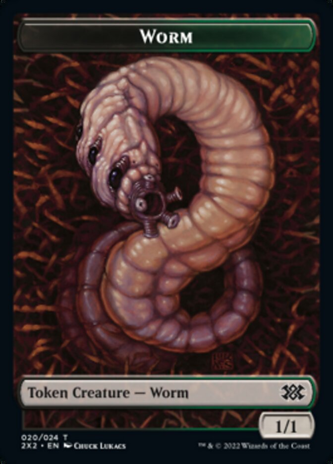 Worm // Vampire Double-Sided Token [Double Masters 2022 Tokens] | I Want That Stuff Brandon