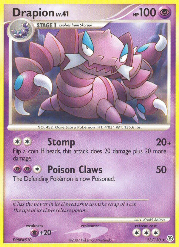 Drapion (23/130) [Diamond & Pearl: Base Set] | I Want That Stuff Brandon