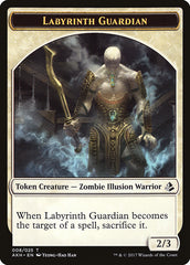 Warrior // Labyrinth Guardian Double-Sided Token [Amonkhet Tokens] | I Want That Stuff Brandon