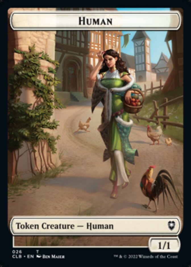 Spider // Human Double-Sided Token [Commander Legends: Battle for Baldur's Gate Tokens] | I Want That Stuff Brandon