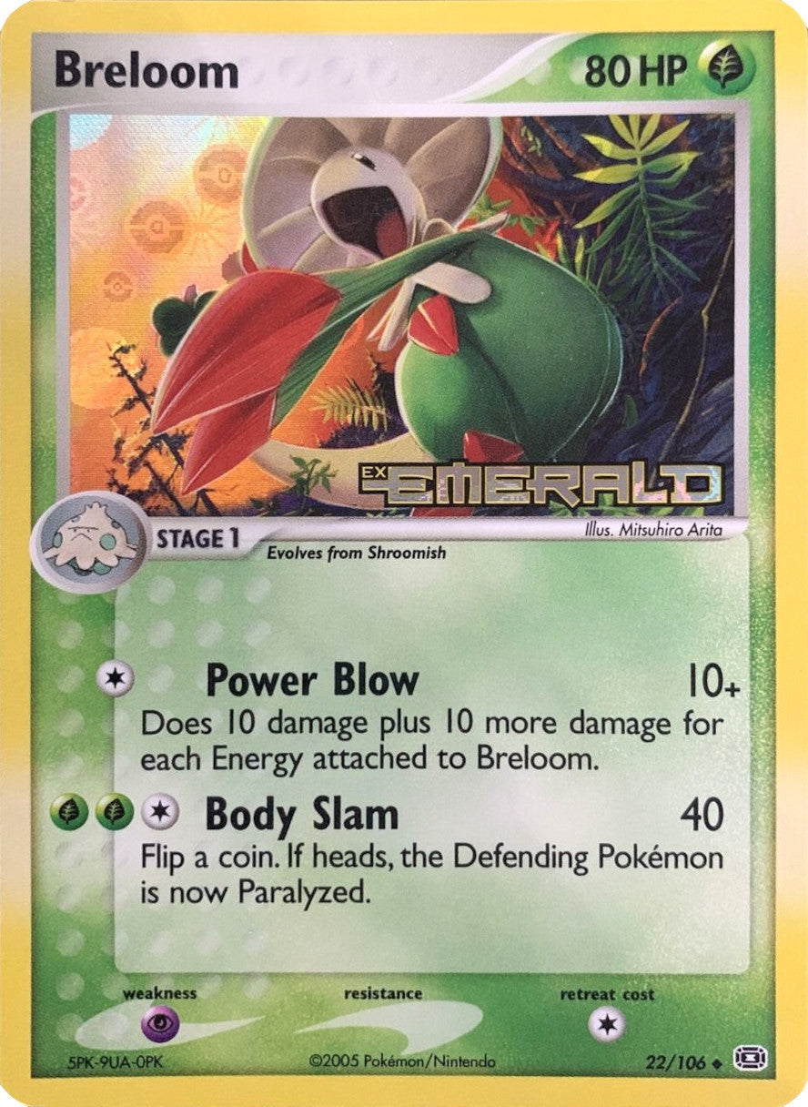 Breloom (22/106) (Stamped) [EX: Emerald] | I Want That Stuff Brandon