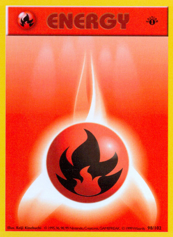 Fire Energy (98/102) (Shadowless) [Base Set 1st Edition] | I Want That Stuff Brandon