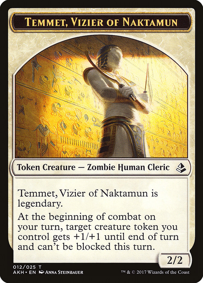 Temmet, Vizier of Naktamun Token [Amonkhet Tokens] | I Want That Stuff Brandon